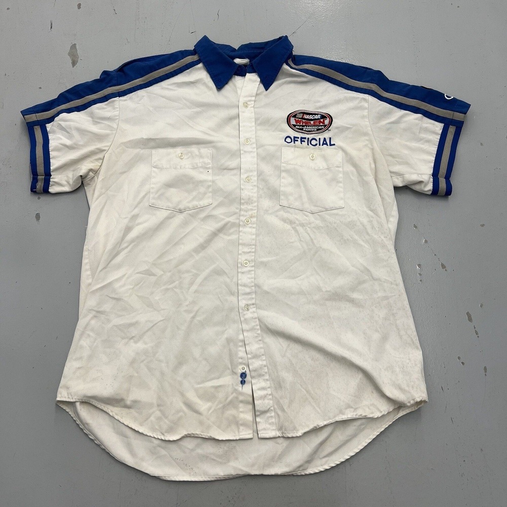 NASCAR Whelen All-American Series Official Pit Crew Shirt White Blue XL